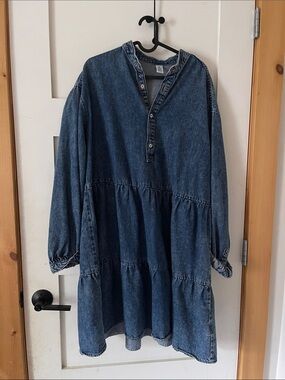 Tiered Denim Dresss